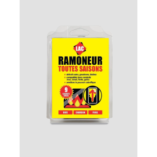 Nettoyant ramoneur toutes saisons pour appareil de chauffage