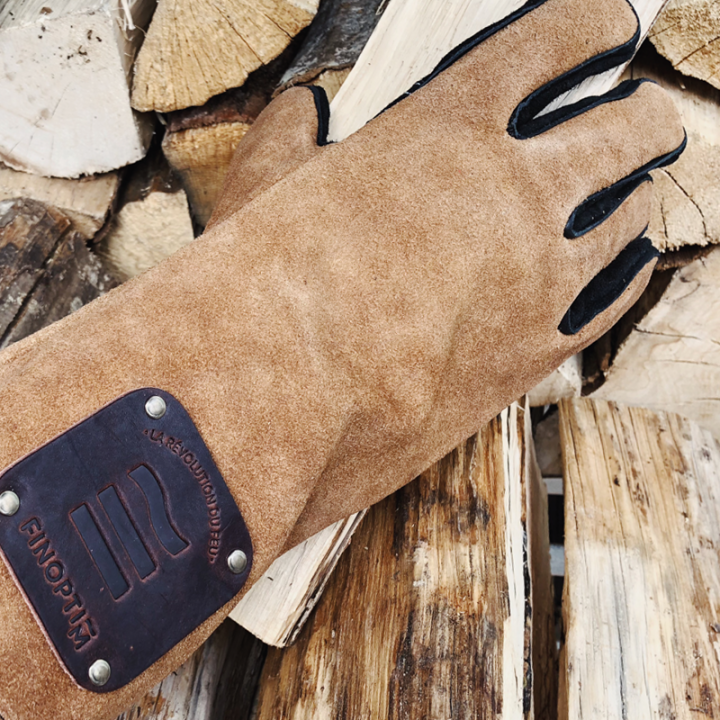 Durable Leather Heat-Resistant Gloves - Made in France