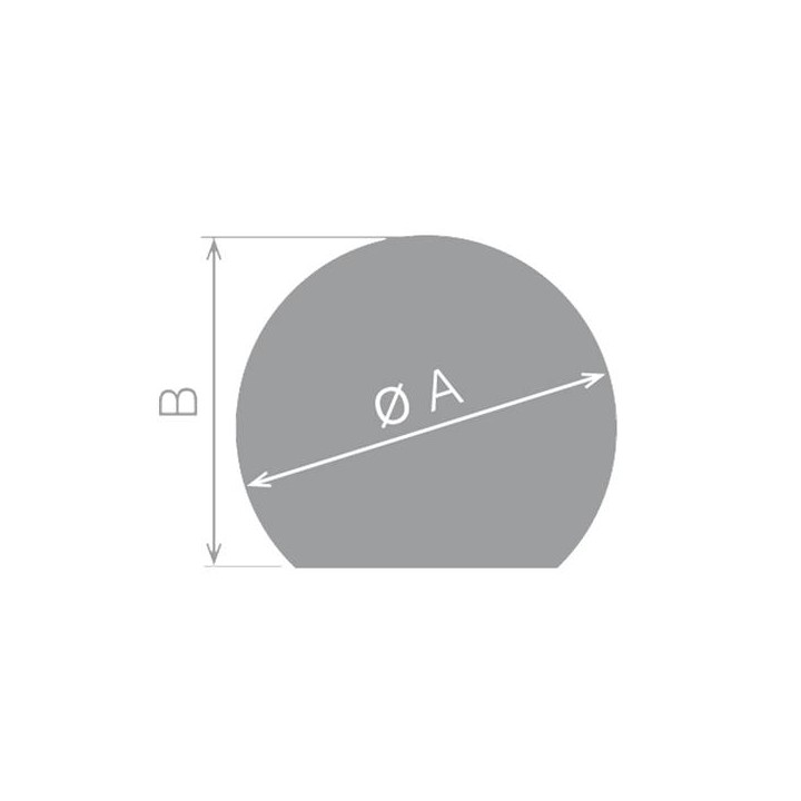 Rond Coupé 900 X 1000 mm - Rayon 500mm Rond Coupé 900 X 1000 mm - Rayon 500mm