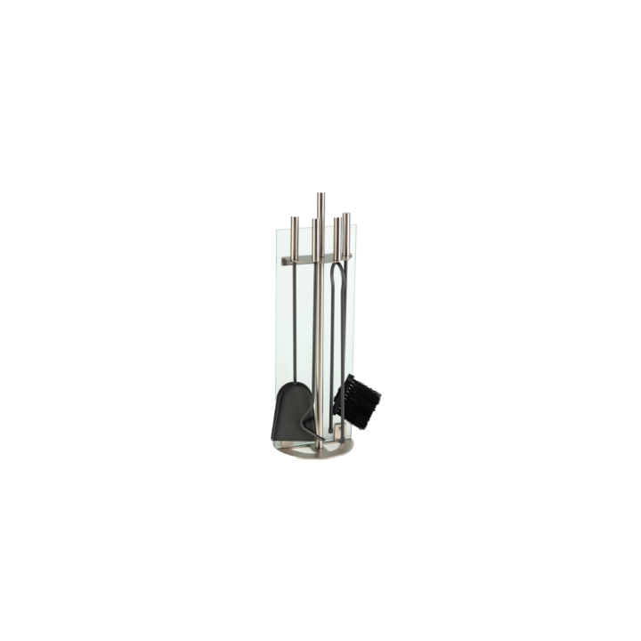 Serviteur Glass 4 Accessoires Gris - H 50 Cm
