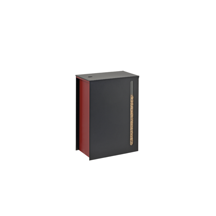Rangement à granulés sur roulettes Cargo Noir pour poele à pellets - Capska