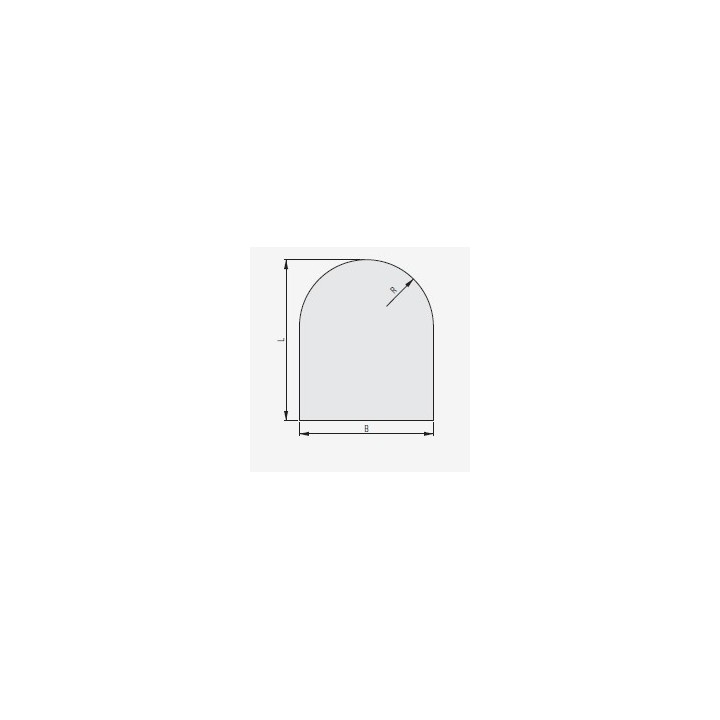 Rectangle cintré - 1000 x 1000 mm, R500 mm