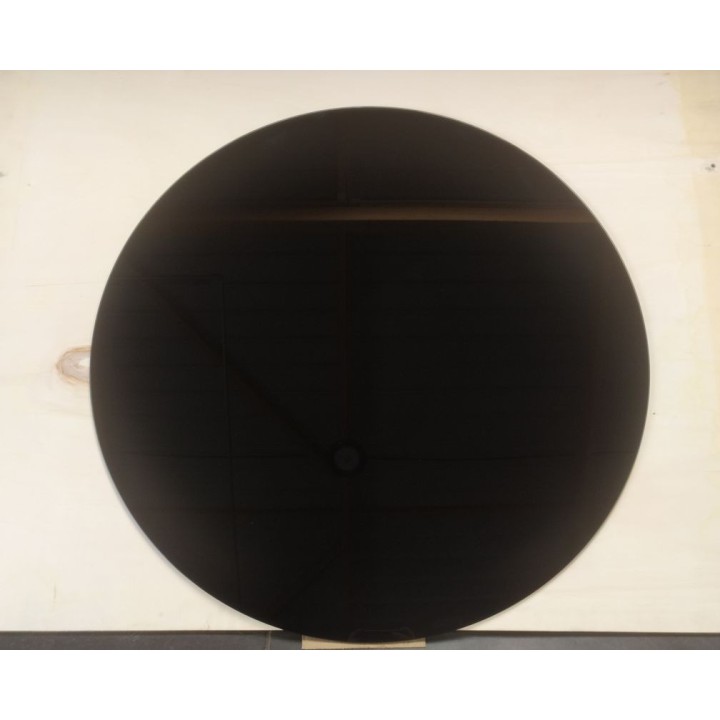 Placa de suelo de vidrio redonda lacada en negro Ø100cm - Capska
