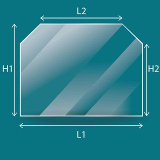 Order Pack Vitre rectangle 2 angles coupés - SUPRA Vosges + Joints