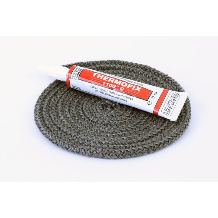 Guarnizione Rotonda Intrecciata ø 5 mm x 2,5 m + colla - Capska Guarnizione Rotonda Intrecciata ø 5 mm x 2,5 m + colla - Capska