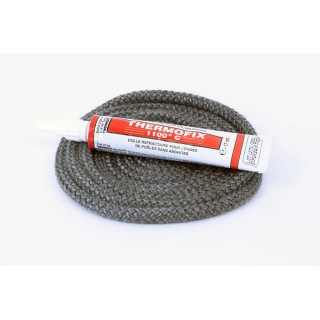 Geflochtene Dichtschnur ø 6 mm x 2,5 m + Kleber - Capska