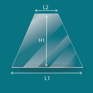 Invicta PRESAGE Glass - Isoceles Trapezoid Panel for Wood Burning Stove