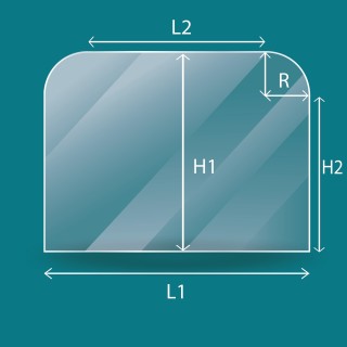 Pack Vitre Rectangle cintré - Invicta BRADFORD + Joints