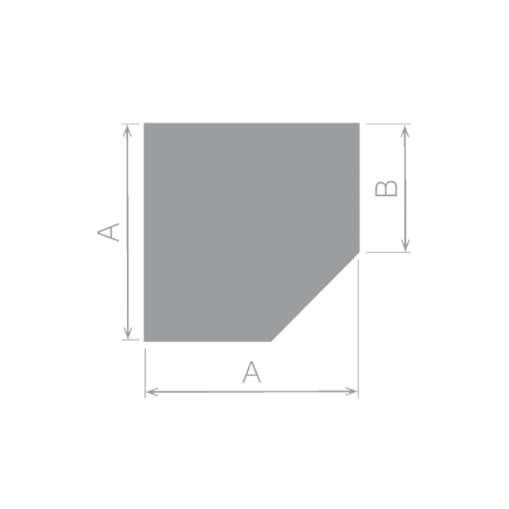 Placa de suelo de vidrio en forma de Pentágono 110x110cm - Capska Placa de suelo de vidrio en forma de Pentágono 110x110cm - Capska