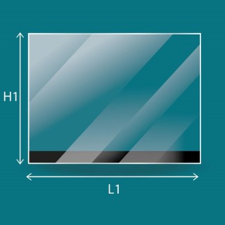 Fireplace MADRID Glass - Rectangular Panel for Wood Burning Stove