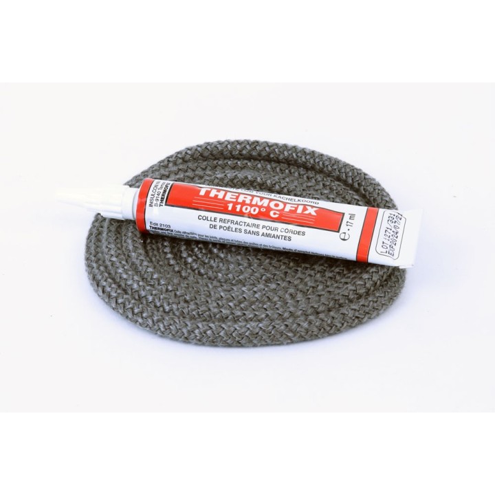 Round Braided Gasket ø 7 mm x 2,5 m + glue - Capska