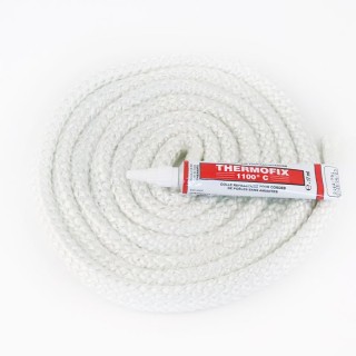 Geflochtene Dichtschnur (weiß) ø 12 mm x 2,5 m + Kleber - Capska