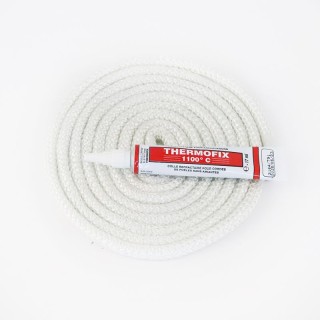 Geflochtene Dichtschnur (weiß) ø 8 mm x 2,5 m + Kleber - Capska