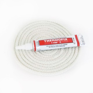 Geflochtene Dichtschnur (weiß) ø 4 mm x 2,5 m + Kleber - Capska