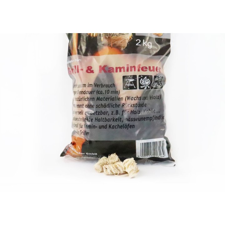 Allume-feu en sac de 2kg pour cheminée, poele et barbecue - Capska