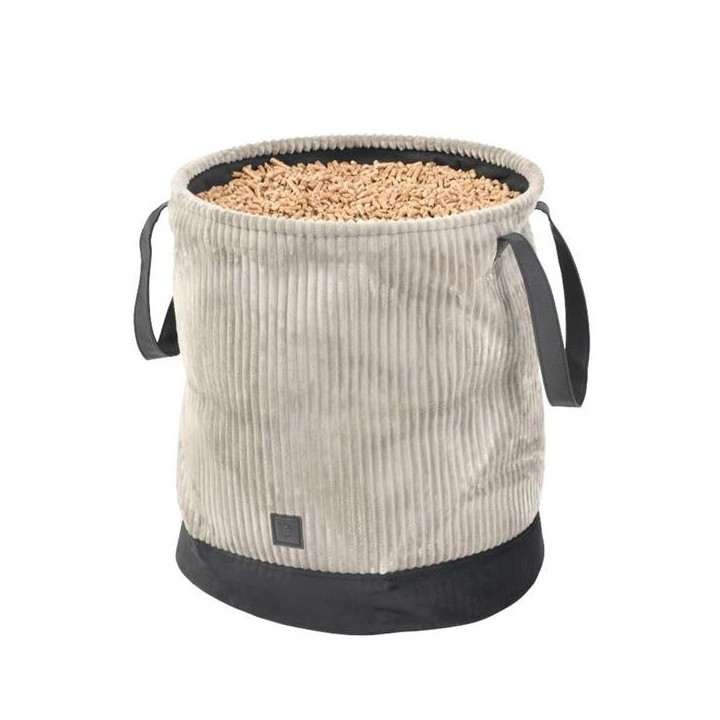 DUVEO Corduroy Wood Bin for Wood and Pellets - Capska