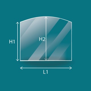 Cristall Godin CHAMONIX VITRE DU FOUR - Vidre Rectangle amb arc