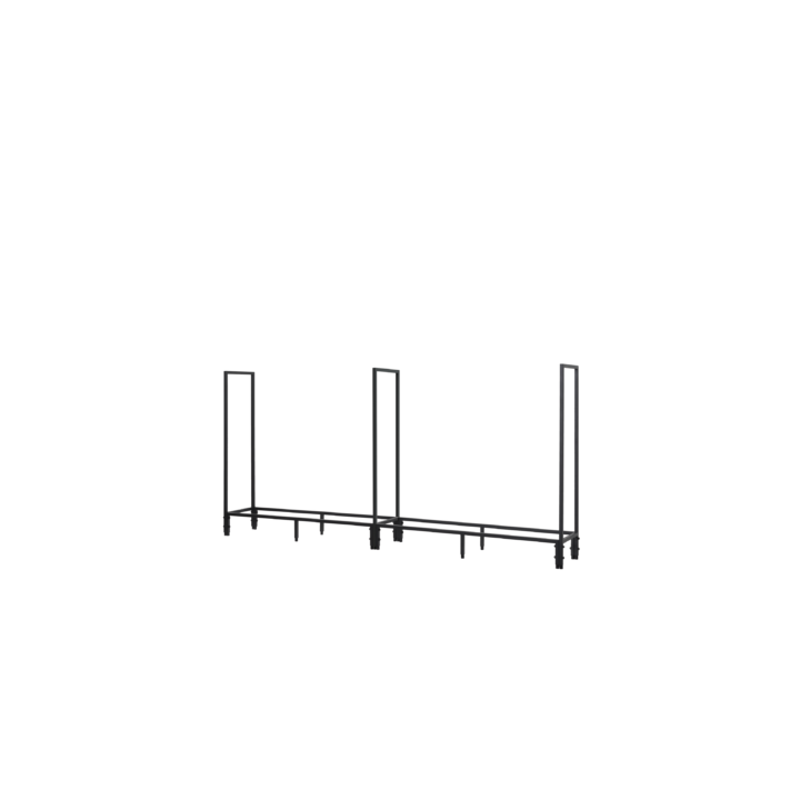 Stoker Outdoor-Holzregal, schwarzer Stahl, Holzaufbewahrung – Capska