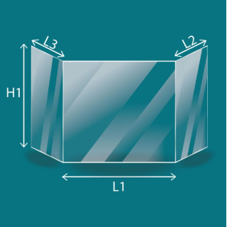 Dovre PHENIX Glass - Prismatic Panel for Fireplace Insert