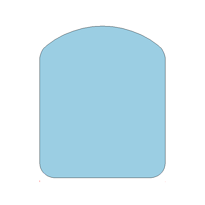 Jotul F250 Glass - Arched Rectangle Screen-Printed Panel