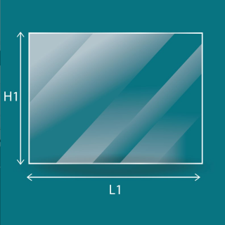 Vitre Red Heating DALIA - Verre Rectangle pour poêle à granulés