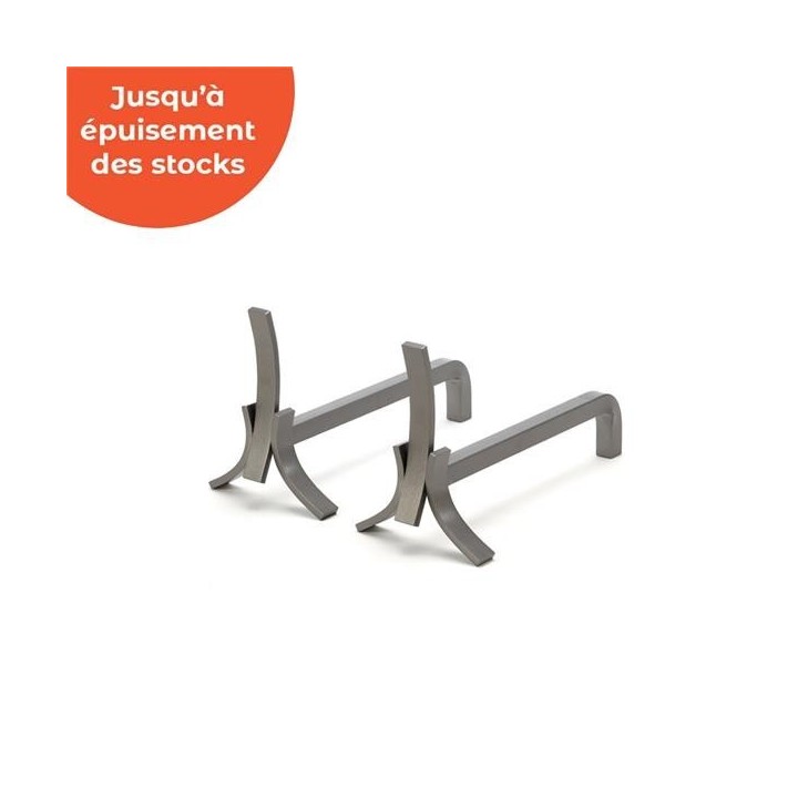 Demoiselle Grey Andirons - Dixneuf Demoiselle Grey Andirons - Dixneuf