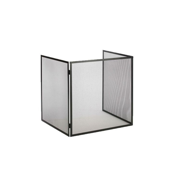 Frosted black 3-panel stove protection - Dixneuf Frosted black 3-panel stove protection - Dixneuf
