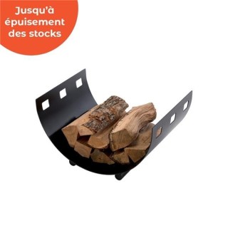 Holzregal ECUME aus mattschwarzem Stahl – Dixneuf Holzregal ECUME aus mattschwarzem Stahl – Dixneuf