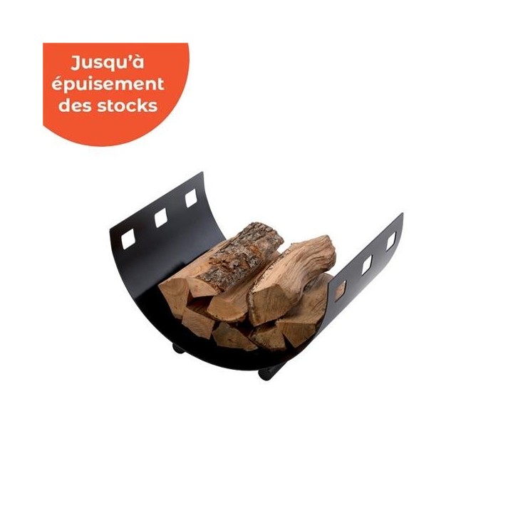 Leñero ECUME en Acero Negro Esmerilado - Dixneuf Leñero ECUME en Acero Negro Esmerilado - Dixneuf