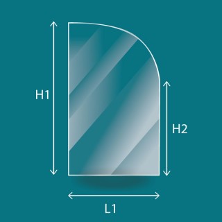 Franco Belge ARDENNES 11 kW Glass Panel - Right Side