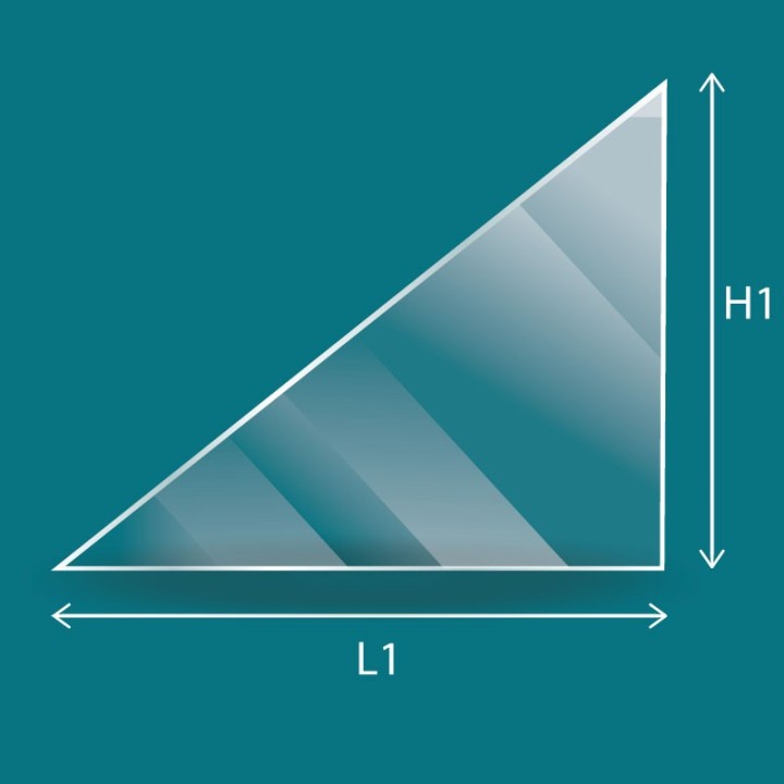 Vitre Invicta POW-WOW - Verre Triangle isocèle Côté gauche