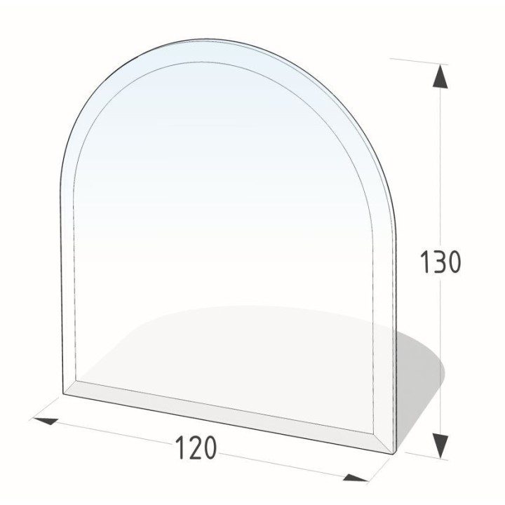 Premium Glass Floor Plate - 120X130 cm - 8 mm Thickness
