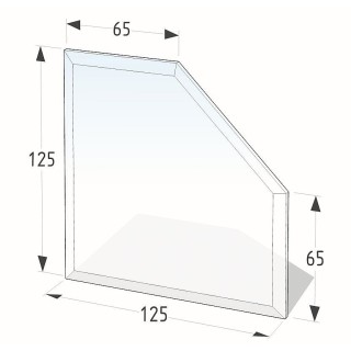 Hochwertige Glasbodenplatte 125x125 cm - 8 mm