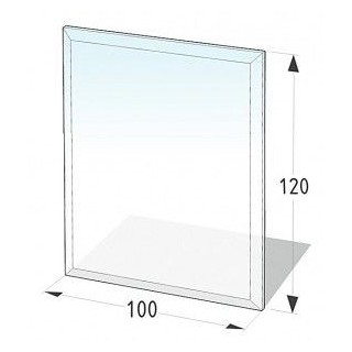 Plaque de sol en verre de forme rectangle - 100X120 cm - épaisseur 8 mm
