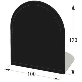 Placca in vetro nero 100 x 120 cm - Spessore 8 mm