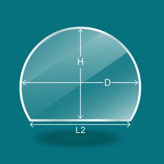 vitre sur mesure rond coupé