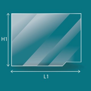 Jotul I570 Glass - Rectangular Fireplace Insert Panel