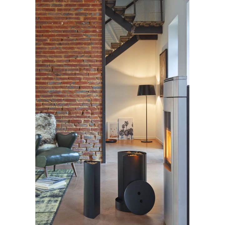 Fractio Grey Pellet Storage for Fireplaces and Wood Stoves - Capska