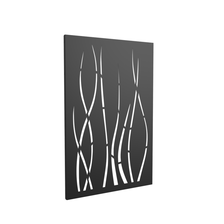 Plaque Ondulis Noir Hauteur 120cm pour protection murale de poele à bois ou granulés - Capska