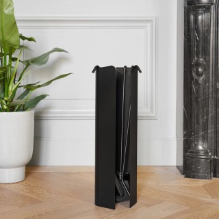 Soporte para herramientas de chimenea Dixneuf Edge - 3 accesorios negro mate