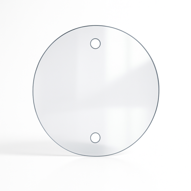 Cristal para Estufa Perforado Redondo - vidrio resistente a altas temperaturas