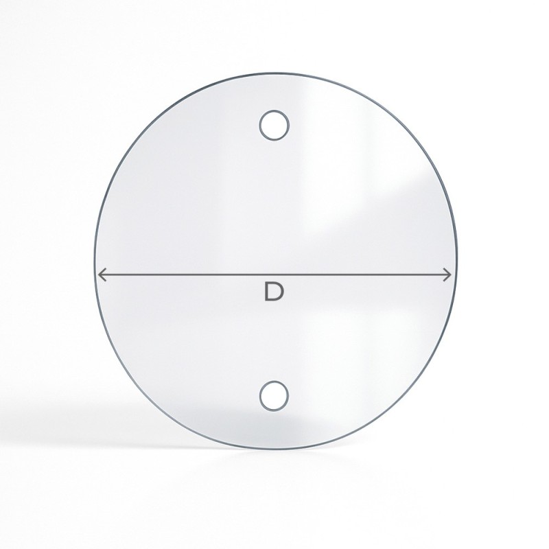 Cristal para Estufa Perforado Redondo - vidrio resistente a altas temperaturas