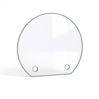 Vetro tondo tagliato con fori per stufa - Capska