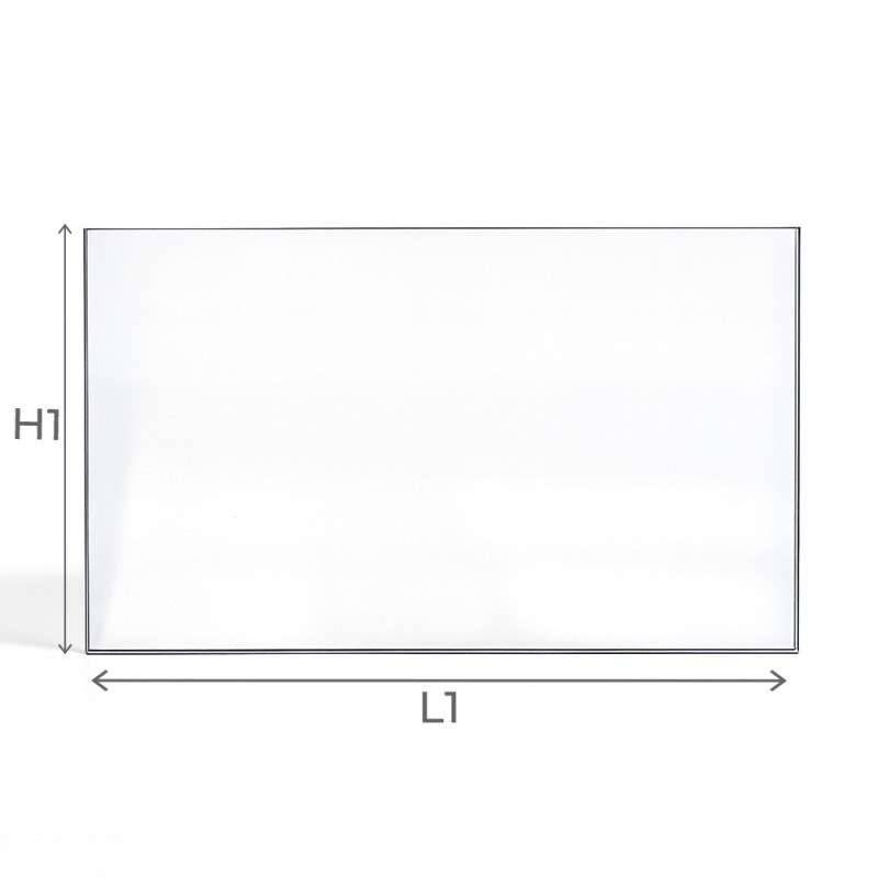 Rechteckiges Kaminglas 4 mm nach Maß – flaches Ofenglas - Capska