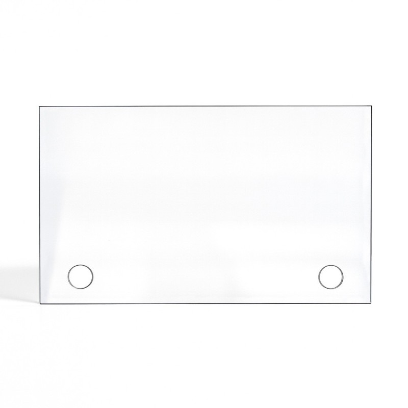 Vitre plate rectangulaire avec perçage Vitre plate rectangulaire avec perçage