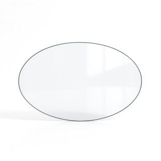 Vitre plate de forme ovale Vitre plate de forme ovale
