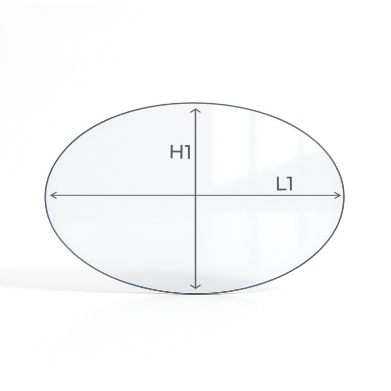 Custom Oval or Elliptical Vitroceramic Glass - Capska Custom Oval or Elliptical Vitroceramic Glass - Capska