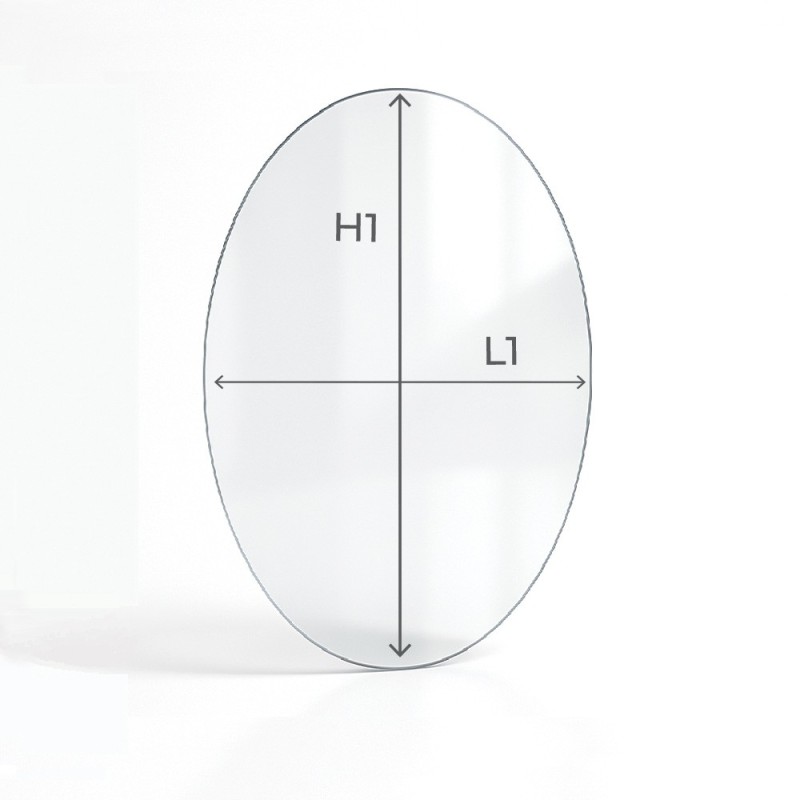 Custom Oval or Elliptical Vitroceramic Glass - Capska Custom Oval or Elliptical Vitroceramic Glass - Capska