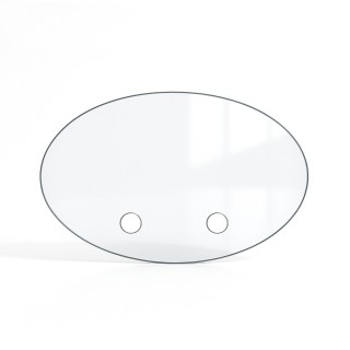 Oval or Ellipse Ceramics Glass Cut to Measure - Capska