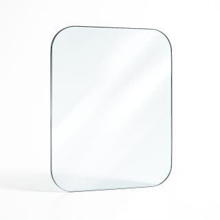 Glass with 4 rounded corners custom cut for inset and stove - Capska Glass with 4 rounded corners custom cut for inset and stove - Capska